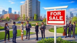 Illustration de l'achat immobilier confronté aux défis du droit de préemption, du refus de prêt et des retards de signature, réalisée par intelligence artificielle.