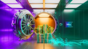 Illustration de la sécurité renforcée des comptes bancaires à la Caisse d'Épargne, générée par intelligence artificielle.