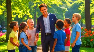 Illustration de Pavel Durov entouré de ses 106 enfants, générée par intelligence artificielle.