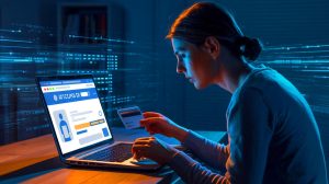 Illustration de l'impact du FormJacking sur les transactions en ligne, générée par intelligence artificielle.