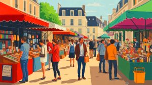 Illustration de la taxation des colis en France pour protéger le commerce local, générée par intelligence artificielle.
