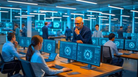 Illustration de la réorganisation stratégique de Microsoft sous la direction de Satya Nadella.