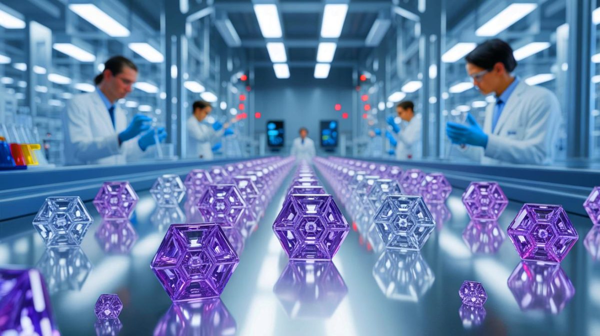 La Chine dévoile « les joyaux venus du ciel » créés à partir de météorites et plus durs que n’importe quel diamant terrestre Illustration de la synthèse en laboratoire de diamants hexagonaux par des scientifiques chinois.