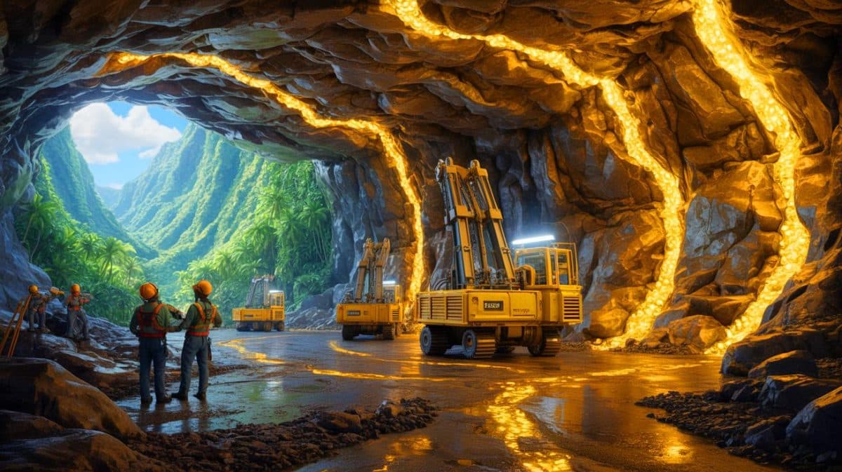 « La Terre regorge d’or caché » : cette découverte à Hawaï révèle une réserve assez vaste pour recouvrir la planète d’une couche de 0,46 mètre Illustration de la découverte d'un gigantesque gisement d'or à Hawaï et ses implications économiques.