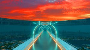 Illustration de la connexion transcontinentale Maroc-Espagne à travers le tunnel sous-marin.