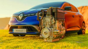 Illustration de l'innovation technologique du moteur H13 par Renault et Horse.