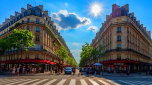 Illustration de l'impact des vagues de chaleur sur l'urbanisme parisien.