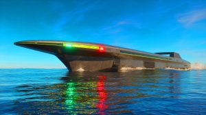 Illustration de navires nucléaires innovants offrant une autonomie de dix ans sans ravitaillement.