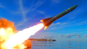 Illustration de la réussite du tir d'essai du missile hypersonique V-MAX par la France.