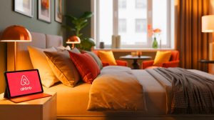 Illustration de la location de chambres chez l'habitant pour contourner les restrictions légales d'Airbnb.