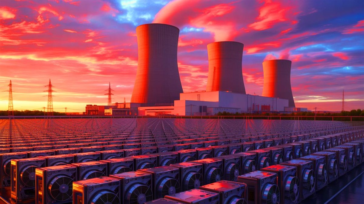 « On va rentabiliser chaque watt » : la France prépare l’utilisation de son surplus nucléaire pour miner du Bitcoin, la gauche dénonce un désastre écologique et financier Illustration de l'utilisation de l'énergie nucléaire en France pour le minage de Bitcoin.