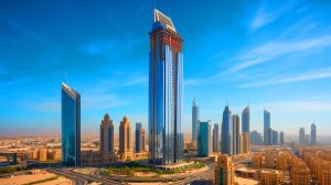 Illustration de projets architecturaux emblématiques de Donald Trump au Moyen-Orient.