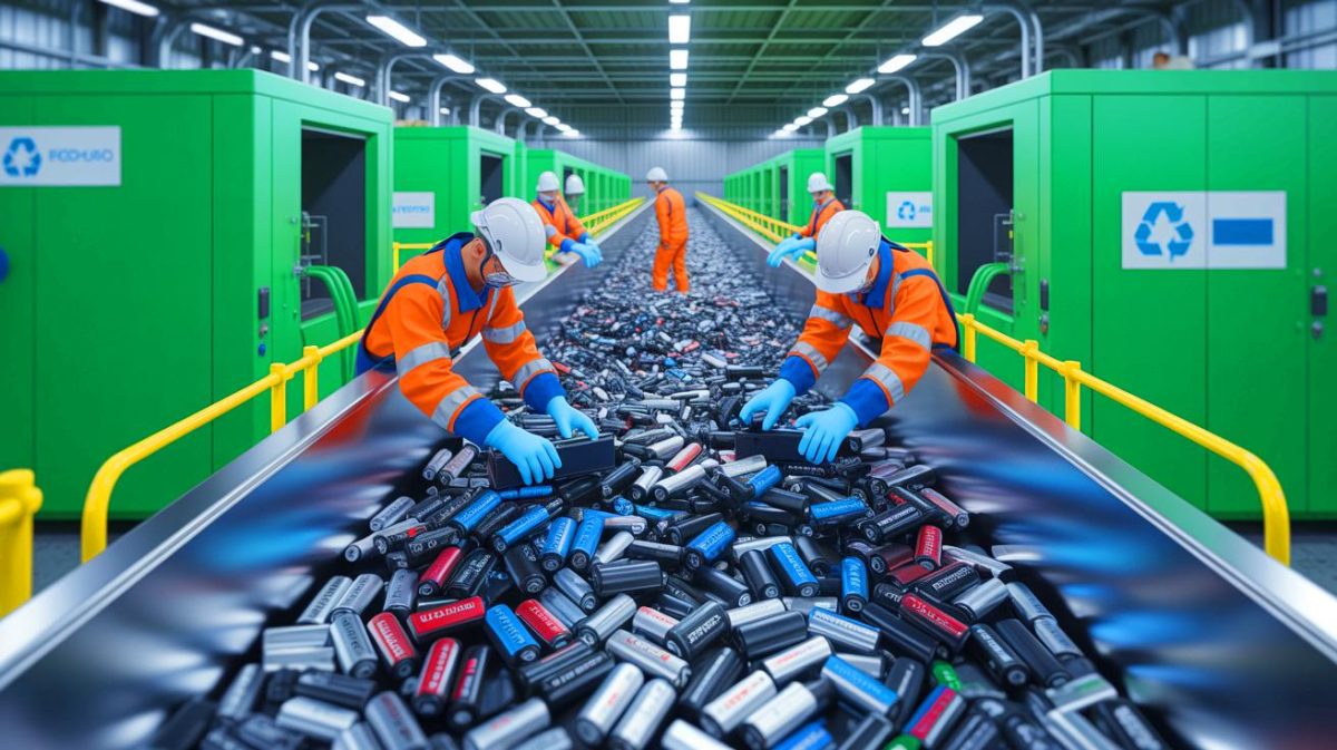 Ces batteries usées de véhicules électriques avec 80 % de lithium réutilisable déclenchent une bataille industrielle et politique sur le recyclage stratégique Illustration de l'importance du recyclage des batteries au lithium pour une transition énergétique durable.