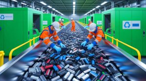 Illustration de l'importance du recyclage des batteries au lithium pour une transition énergétique durable.