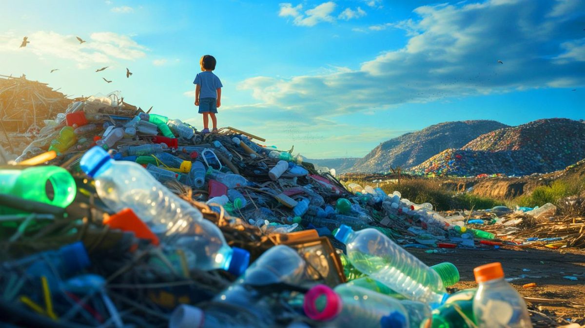 « Le plastique coûte 1 500 milliards par an » : un rapport dévoile l’énorme impact sanitaire mondial de cette pollution Illustration de la crise sanitaire et environnementale causée par la pollution plastique.