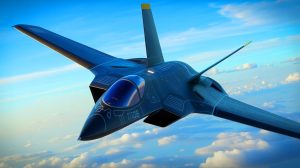 Illustration de l'avion F/A-XX, futur chasseur de sixième génération de la US Navy.