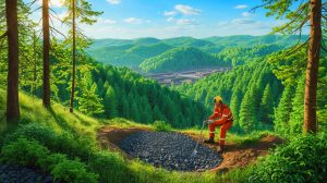 Illustration de l'accord secret entre la France et une entreprise chinoise pour l'exploitation d'un gisement de thorium dans les Vosges.