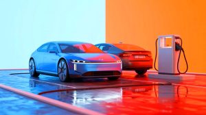 Illustration de l'impact économique positif des voitures électriques sur la mobilité moderne.