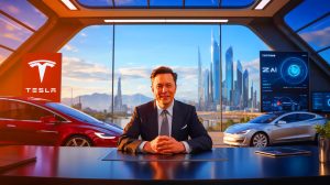 Illustration de la dotation exceptionnelle accordée à Elon Musk par Tesla pour le retenir à la tête de l'entreprise.