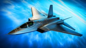 Illustration de l'innovation technologique du F/A-XX, le nouvel avion de chasse de la US Navy.