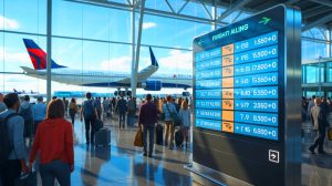 Illustration de l'utilisation de l'intelligence artificielle par Delta Air Lines pour personnaliser les tarifs des billets d'avion.