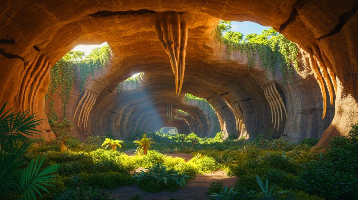 « Aucun processus géologique ne peut créer ça » : des paresseux géants de 600 mètres creusent 1 500 tunnels secrets sous l’Amérique du Sud Illustration de vastes tunnels souterrains attribués à des paresseux géants préhistoriques en Amérique du Sud.