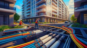 Illustration de la transition des foyers français vers la fibre optique avant la fin de 2025.