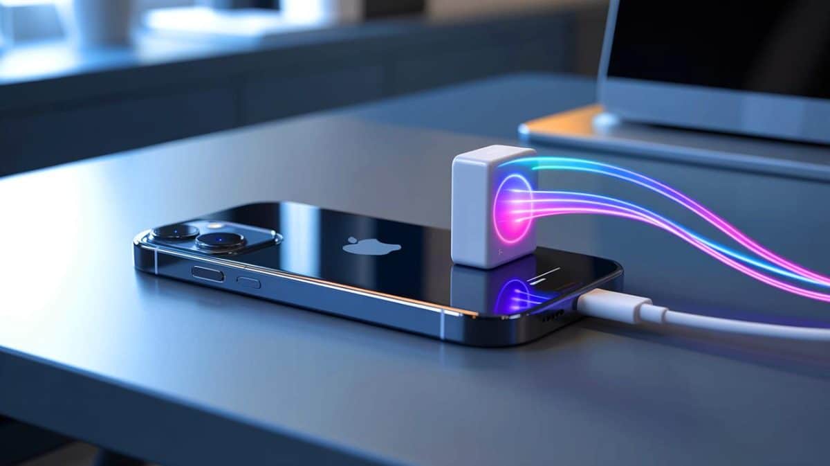 « Votre iPhone 17 exige un nouveau chargeur » : Apple impose cet achat forcé qui enflamme les consommateurs et cache une arnaque Illustration de la technologie de recharge rapide des nouveaux iPhone 17.