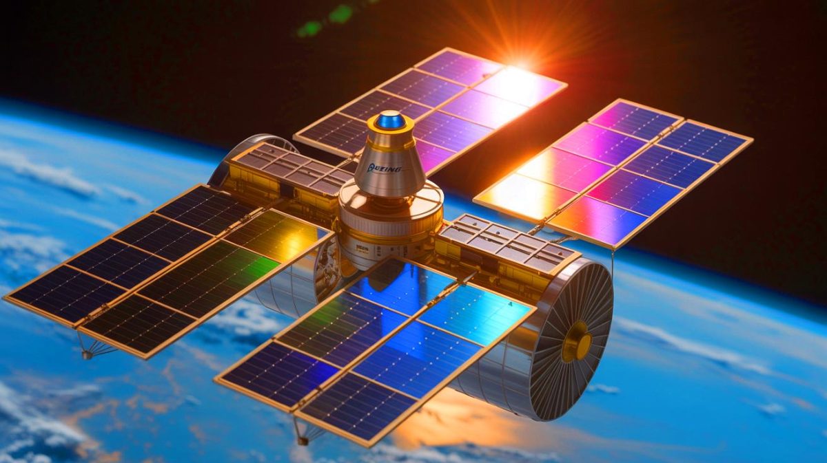 « Airbus sous le choc, Boeing imprime des satellites 50% plus vite » : cette révolution 3D anéantit 6 mois de production et transforme l’industrie spatiale mondiale Illustration de l'innovation de Boeing avec l'impression 3D de panneaux solaires pour satellites.