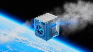 Illustration de l'innovation chinoise de lavage pour vêtements dans l'espace.