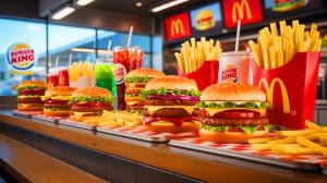 Illustration de la transparence controversée des informations nutritionnelles dans les fast-foods.