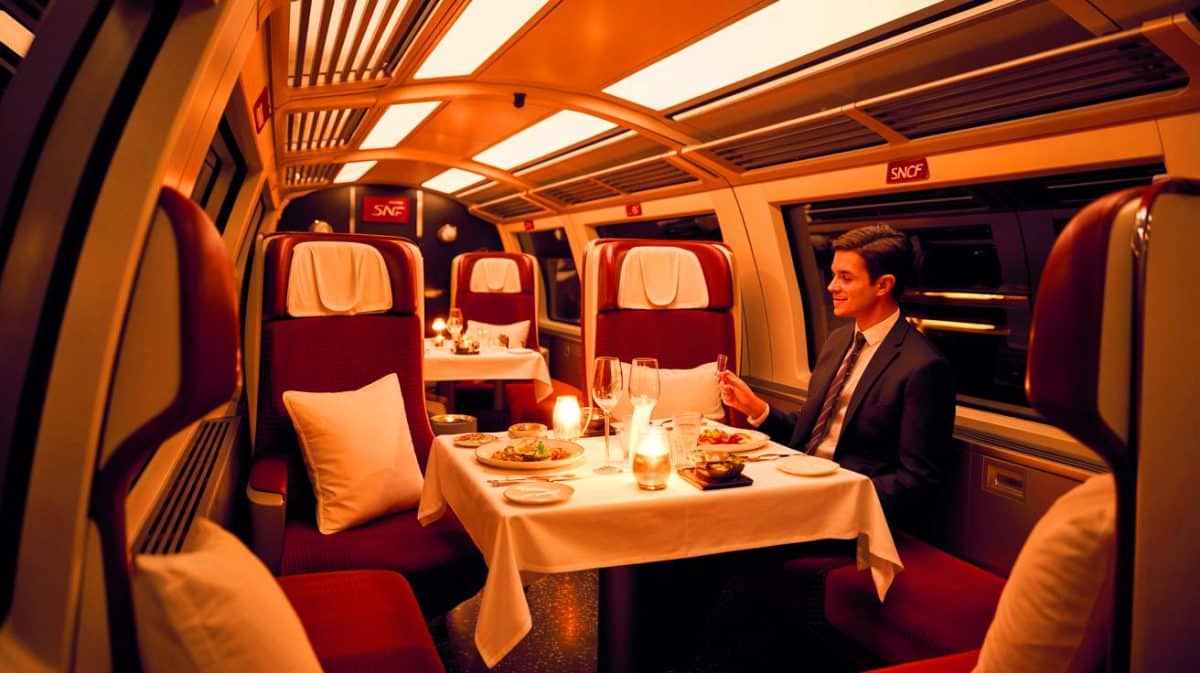 « Ils nous prennent pour des pigeons avec leur luxe bidon » : la SNCF invente une classe premium ridicule pour éviter la concurrence italienne qui écrase ses prix Illustration de la nouvelle classe luxueuse "Optimum" de la SNCF destinée aux voyageurs haut de gamme.