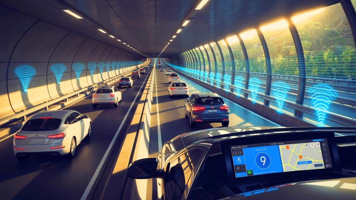 « Vous perdez le signal dans tous les tunnels » : Google abandonne définitivement les utilisateurs iPhone et privilégie Android avec sa technologie Bluetooth secrète Illustration de l'intégration des balises Bluetooth dans Google Maps pour améliorer la navigation en tunnel.