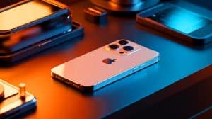 Illustration de l'iPhone 18 avec un îlot dynamique plus compact et des innovations technologiques anticipées.