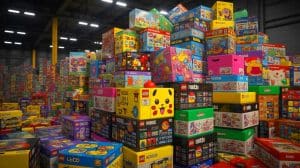 Illustration de la saisie de milliers de boîtes de Lego volées en Australie.