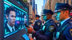 Illustration de l'arrestation injustifiée d'un homme à New York suite à une erreur de reconnaissance faciale.