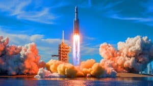 Illustration de la fusée Tianlong-3 lors de son test réussi, marquant une avancée majeure pour le programme spatial chinois.