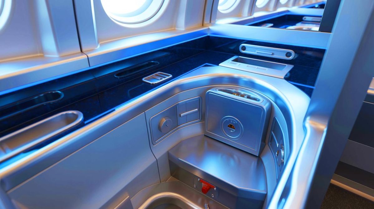 « Ce bruit mystérieux fascine depuis 50 ans » : des ingénieurs révèlent pourquoi les toilettes d’avion font ce son terrifiant qui aspire tout Illustration de l'ingénieux système de toilettes sous vide dans les avions.
