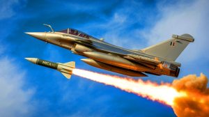 Illustration de la réussite du premier tir du missile MICA NG depuis un Rafale.