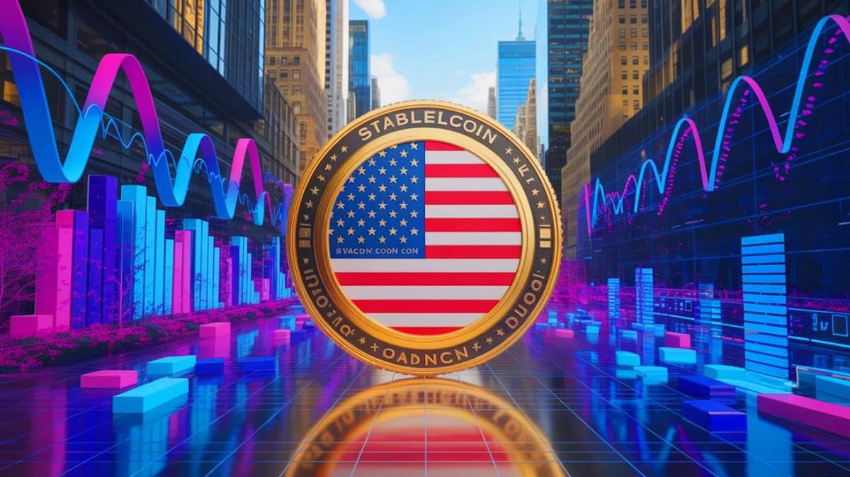 « Tether lance un dollar crypto américain à 169 milliards » : cette bombe USA₮ impose la domination américaine sur toutes les cryptomonnaies mondiales Illustration de l'annonce du lancement de USA₮, le nouveau stablecoin régulé par Tether aux États-Unis.