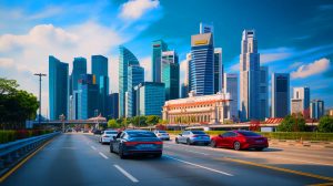 Illustration de la stratégie de Singapour pour limiter la possession de voitures et son impact sur la mobilité urbaine.