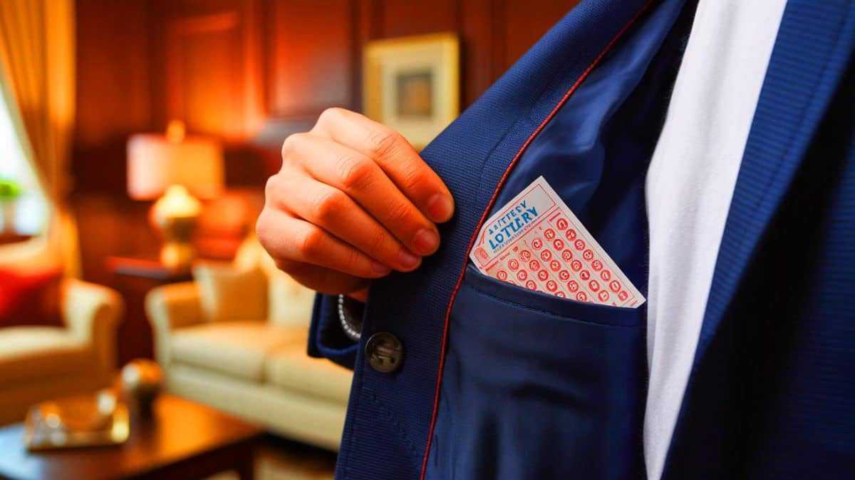 « Il oublie un billet de loto… et retrouve 15,3 millions € six mois plus tard » : la découverte sidérante d’un père fait le tour d’Europe Illustration de la découverte d'un billet de loto gagnant oublié pendant six mois.