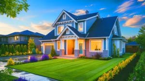 Illustration de l'utilisation de l'IA pour embellir les annonces immobilières en ligne.