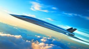 Illustration de l'avion hypersonique développé par Hermeus dans le cadre du projet Quarterhorse.