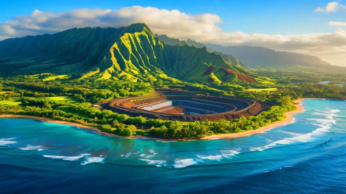 « Un trésor sous Hawaï » : des scientifiques découvrent un gisement d’or colossal lié au ruthénium (mais inaccessible avant des millions d’années) Illustration de la découverte d'un gisement d'or titanesque à Hawaï.
