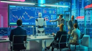 Illustration de l'initiative d'OpenAI pour intégrer l'intelligence artificielle dans le secteur financier.