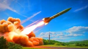 Illustration de la réussite du lancement du missile hypersonique V-MAX par la France.
