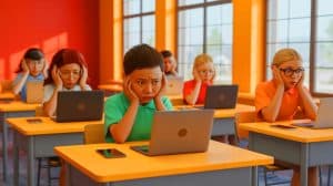 Illustration de la difficulté des jeunes à maîtriser les compétences informatiques de base.