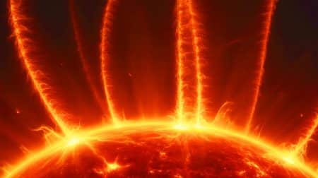 Les chercheurs révèlent pourquoi il pleut dans l’atmosphère solaire : une découverte fascinante sur notre étoile Illustration de la formation des pluies coronales dans l'atmosphère du Soleil.
