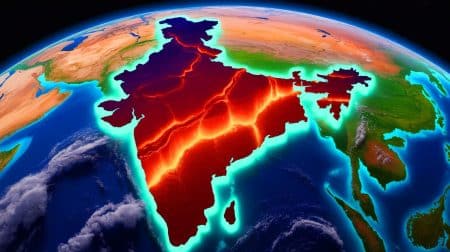 Illustration de la délamination de la plaque indienne et ses implications géologiques.